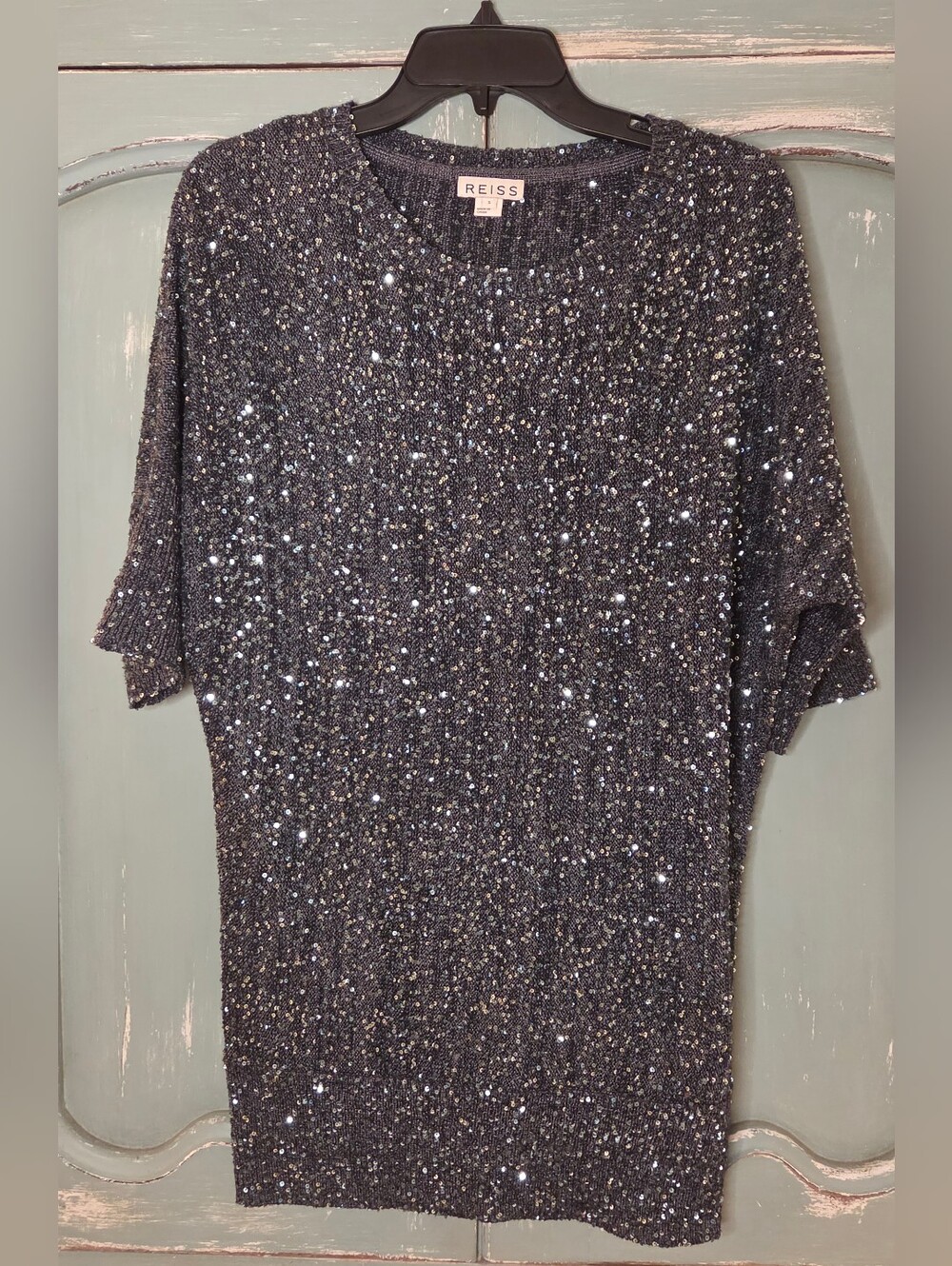 REISS "Lewes" Sequined Mini/Sweater Small
